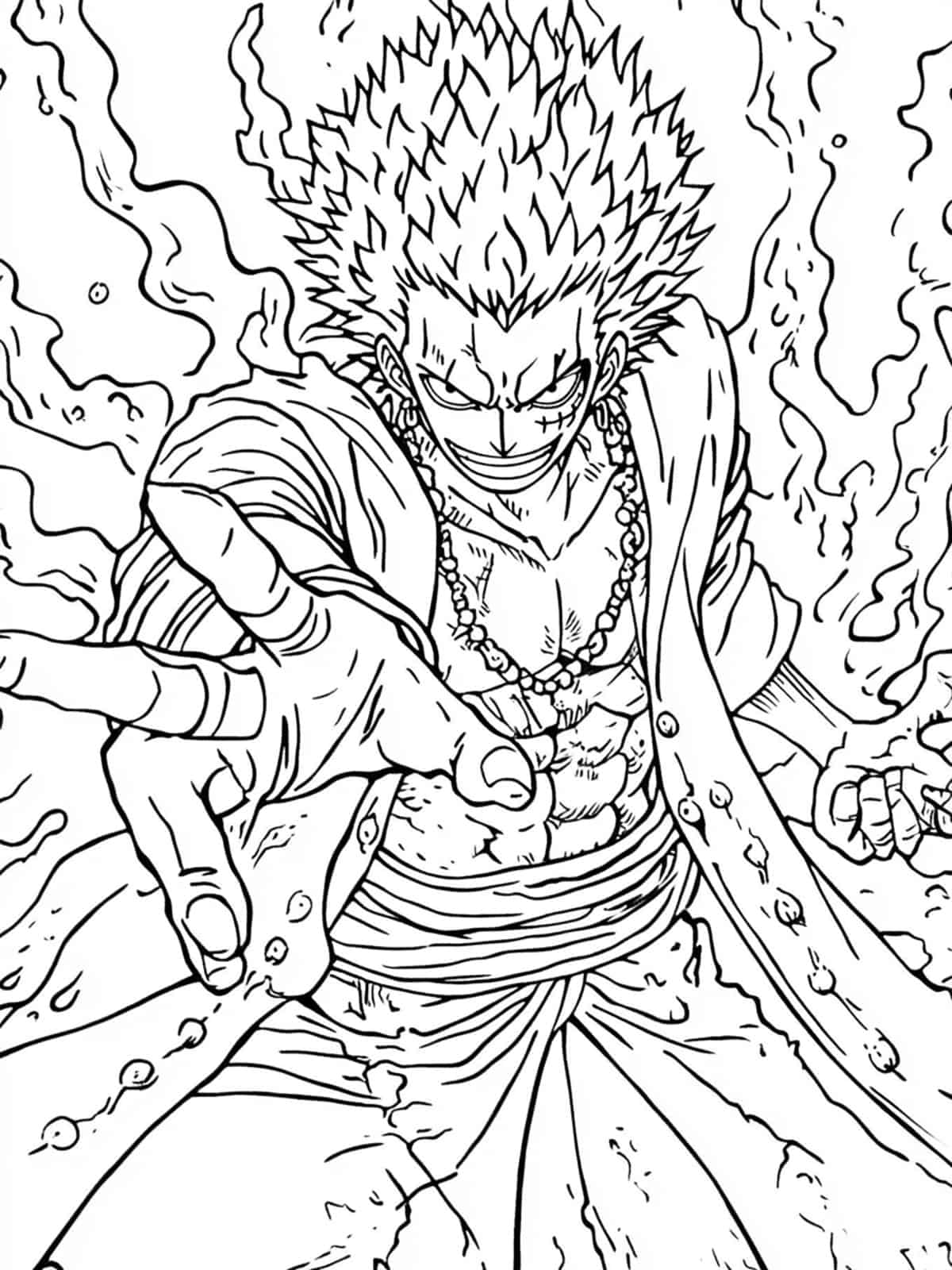 Devil Fruits And Powers One Piece Coloring Page