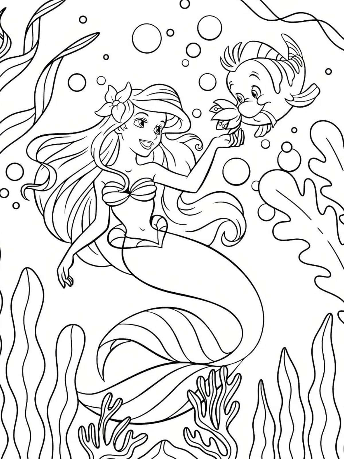 Disney Ariel Coloring Pages