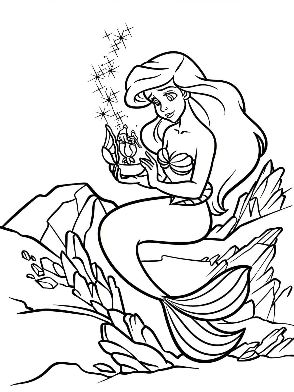 Disney Ariel Coloring Sheets