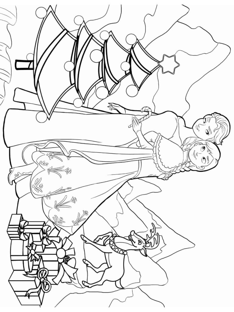 30 Free Printable Disney Christmas - Disney Christmas Coloring Pages For Kids 768x1024 