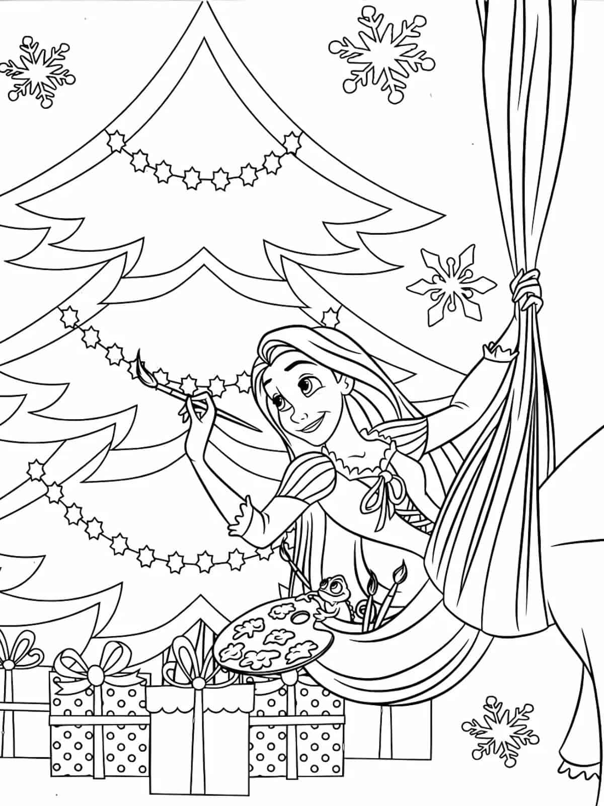 Disney Christmas Decorations Coloring Pages