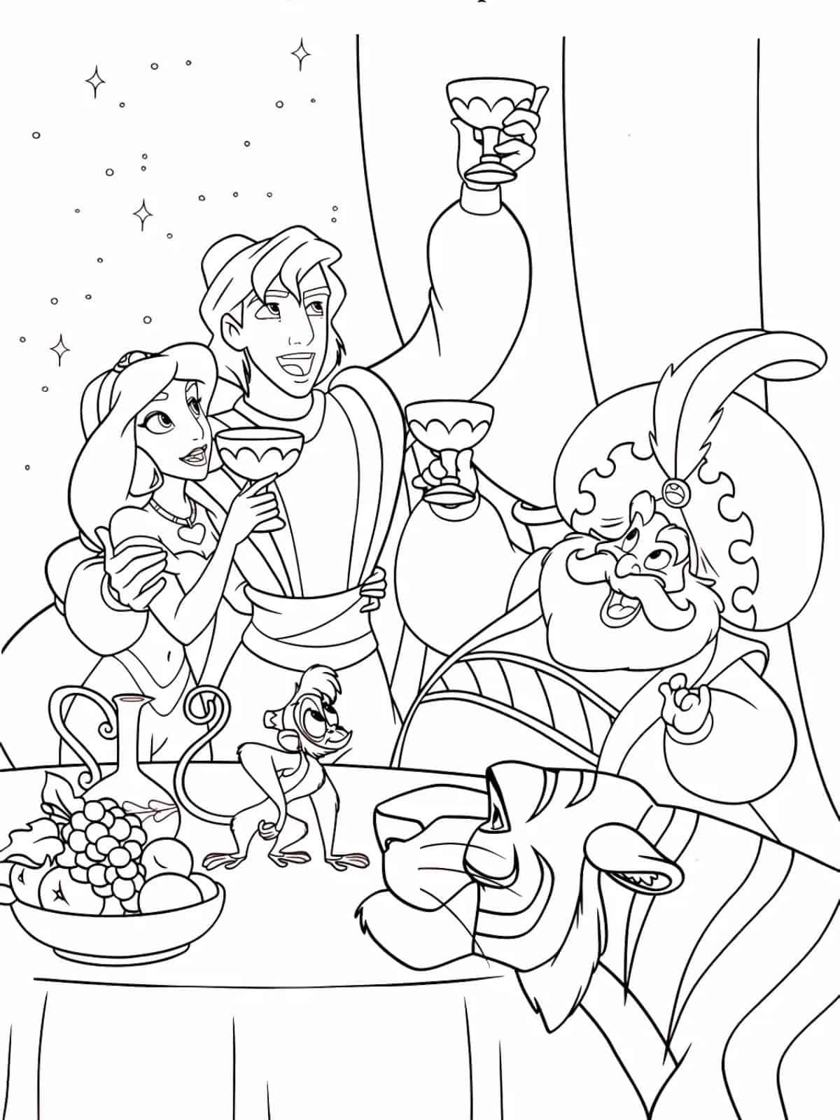 Disney Christmas Party Coloring Pages