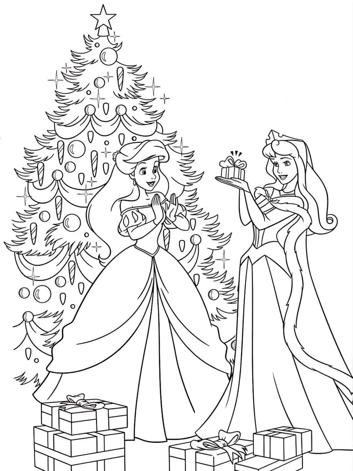 Disney Christmas Winter Wonderland Coloring Pages