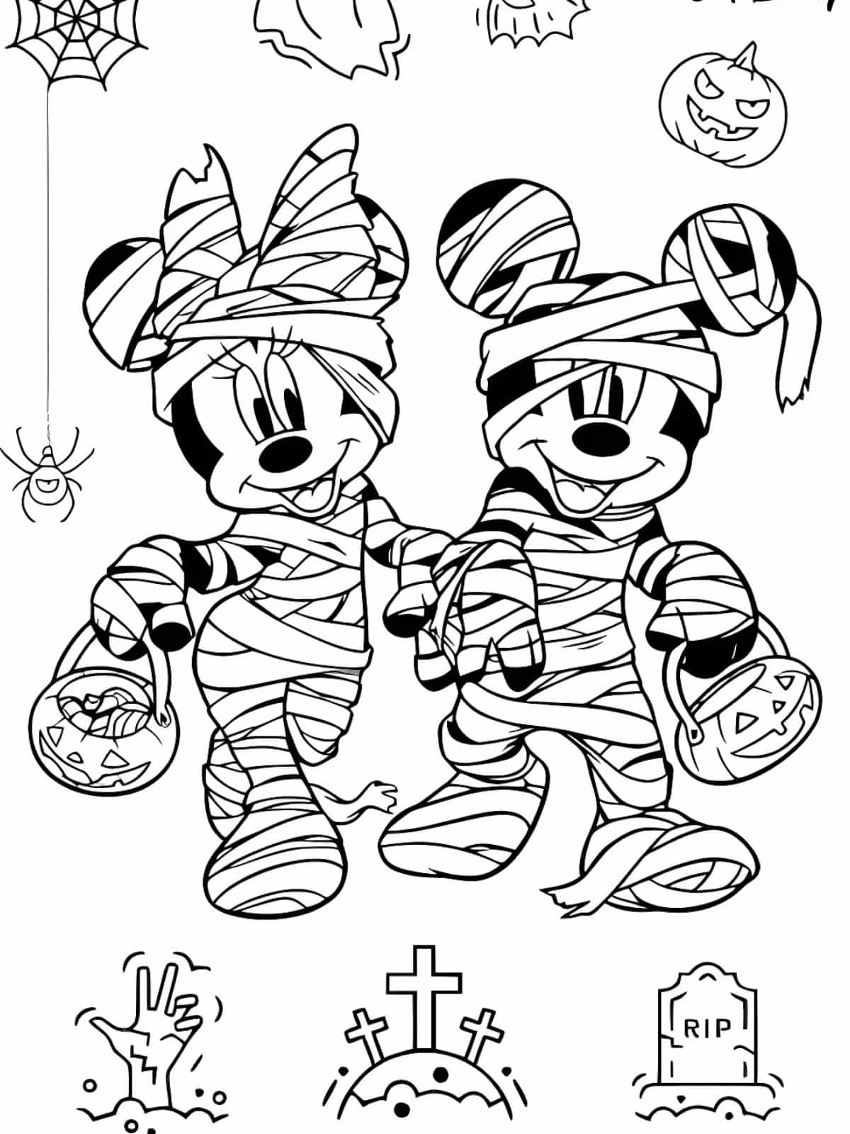 Disney Halloween Ghost Coloring Page