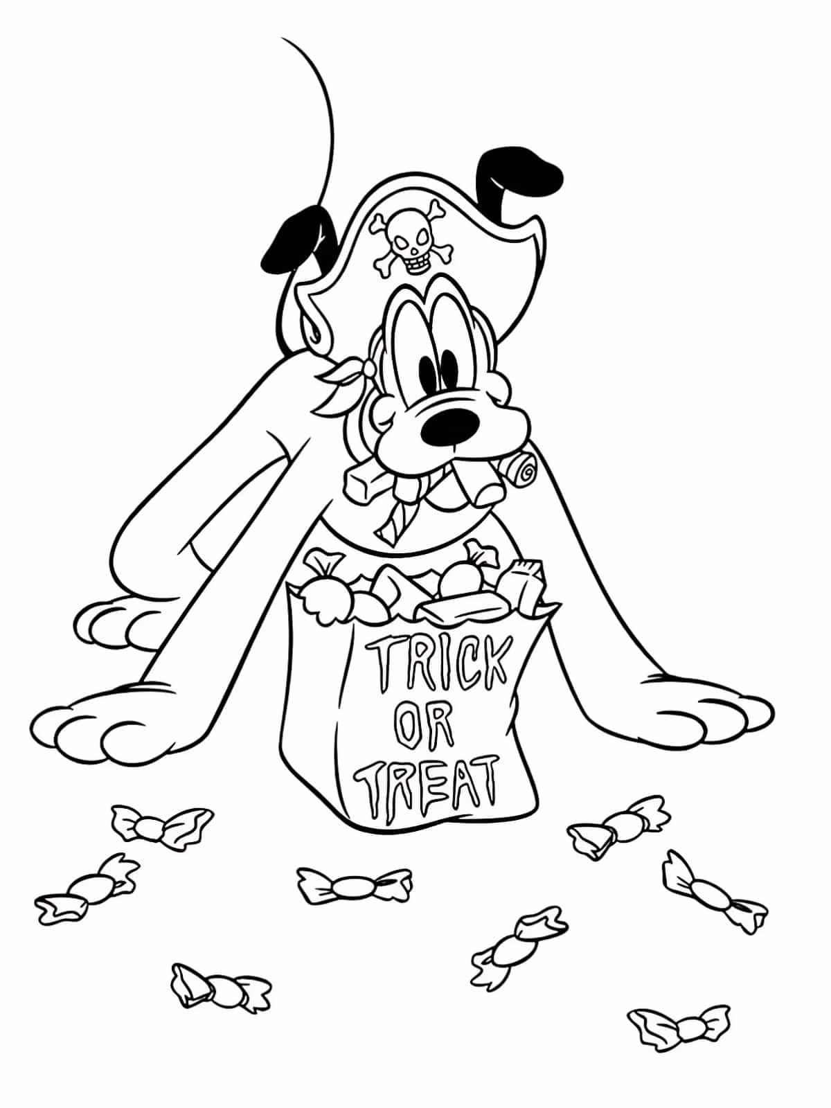 Disney Halloween Graveyard Coloring Page