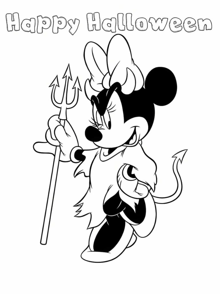 Collection of 30+ disney halloween coloring pages printable