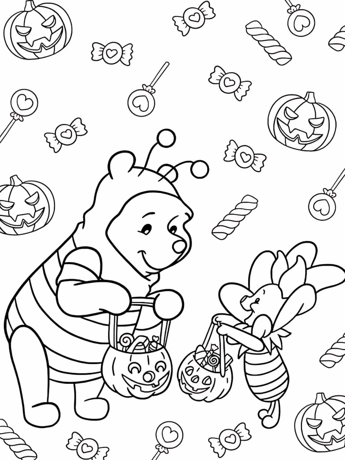 Disney Halloween Pumpkin Coloring Page