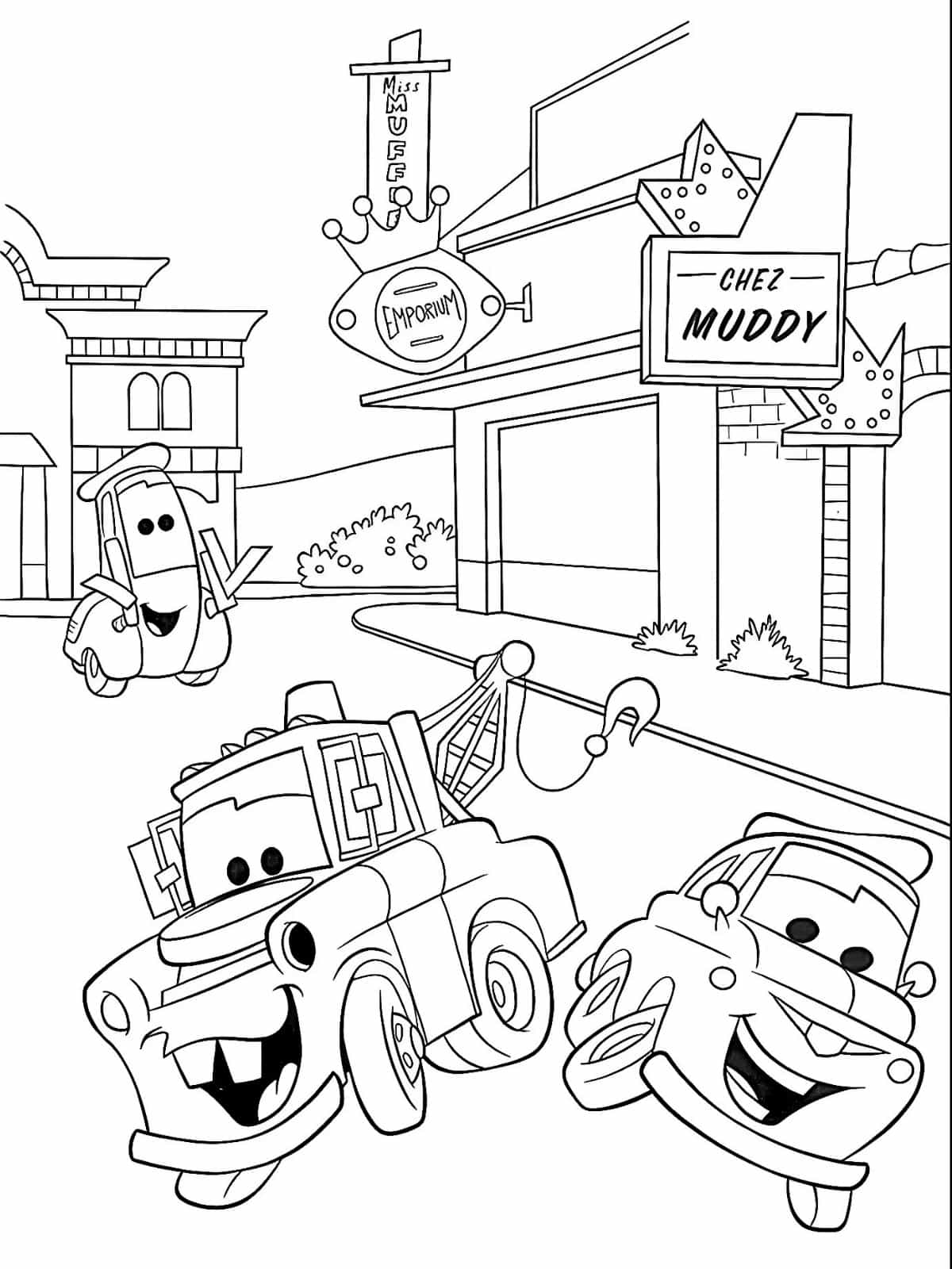 Disney Pixar Cars Coloring Page