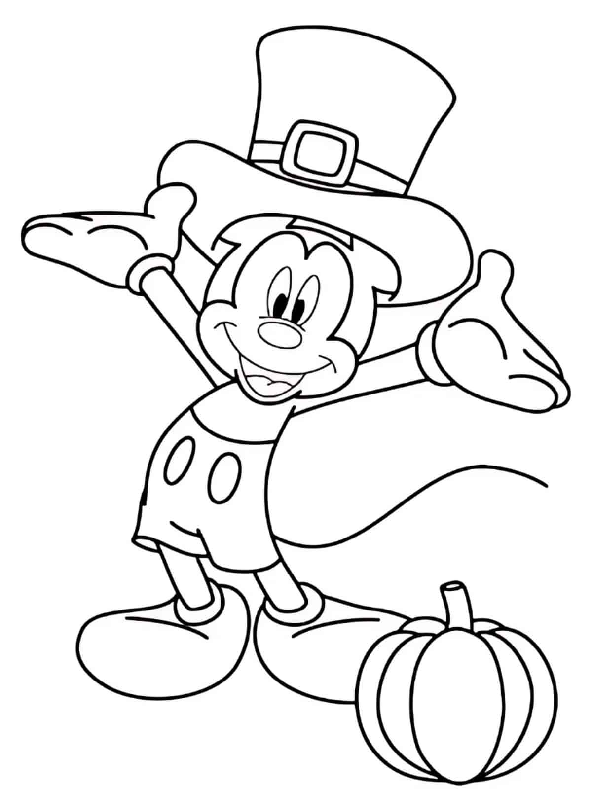 Disney Thanksgiving Pumpkin Coloring Pages