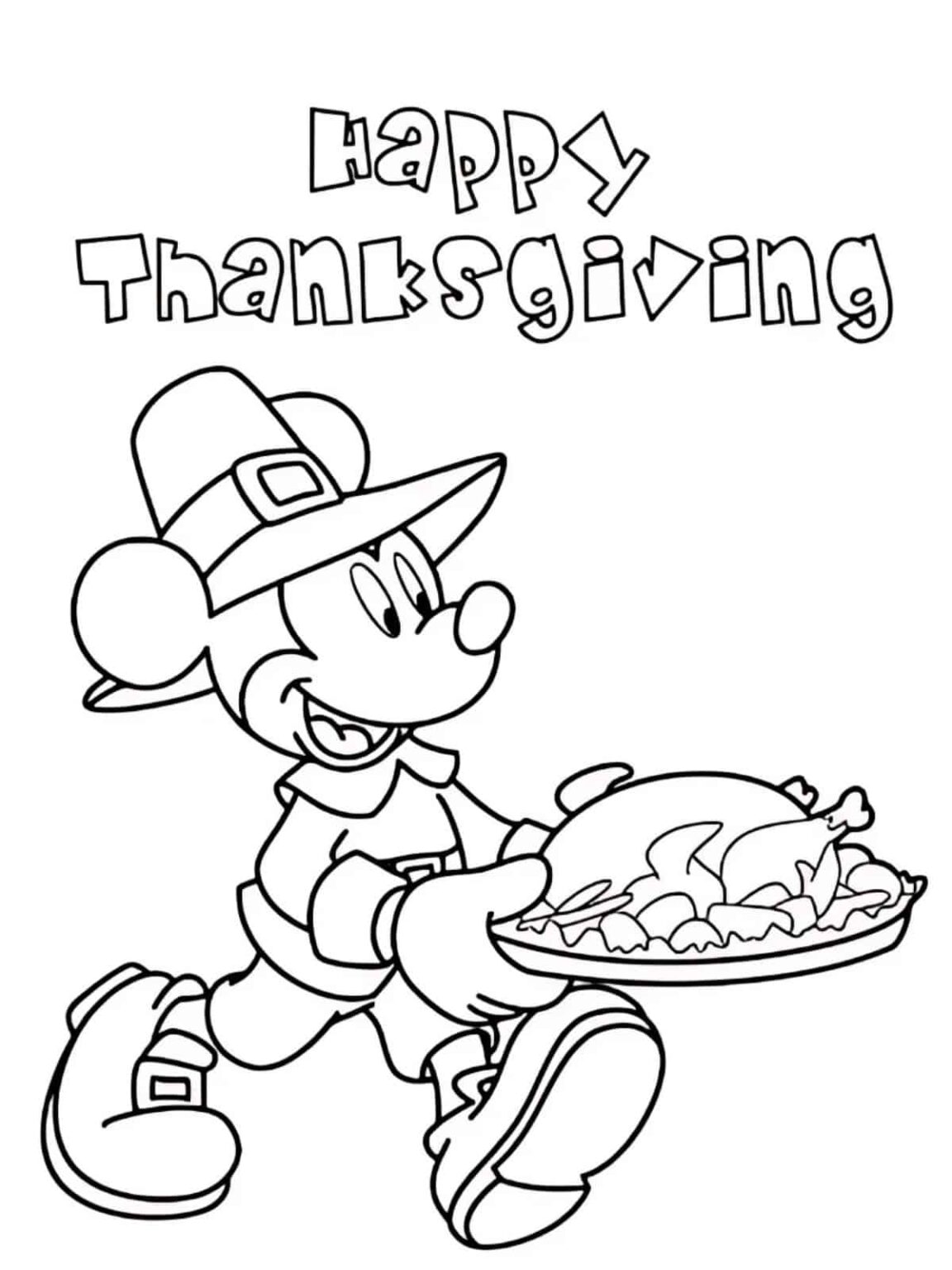 Explore 40+ Disney Thanksgiving Coloring Pages 🦃🍂