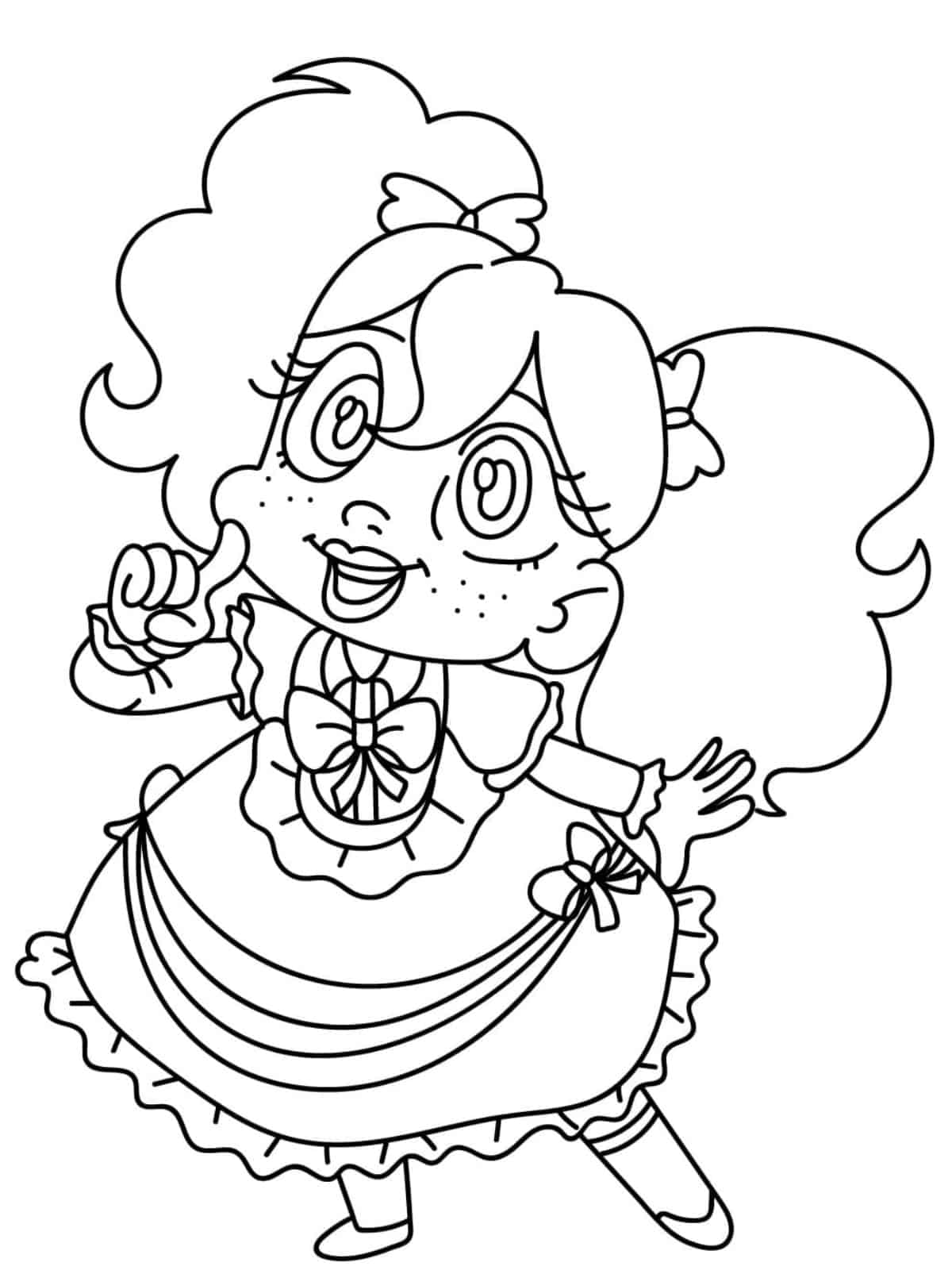 Doll Poppy Playtime Coloring Page