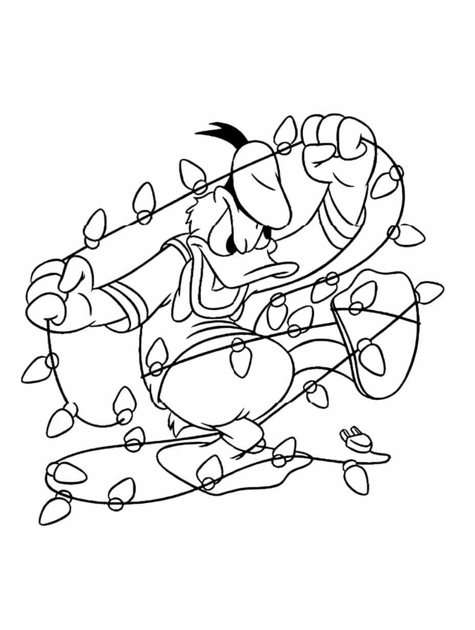 Donald Duck As A Robot Coloring Pages