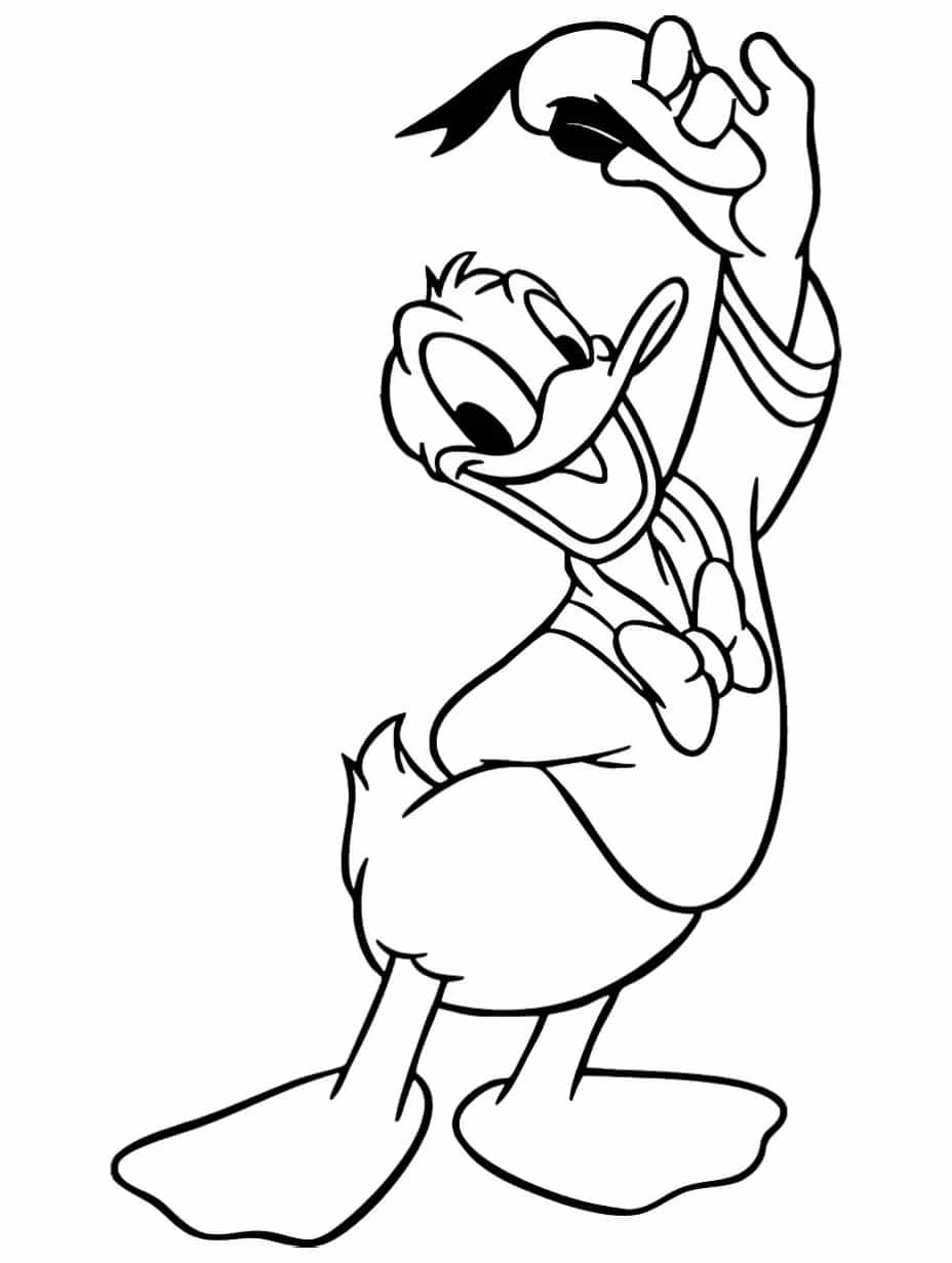 Donald Duck Camping Coloring Pages