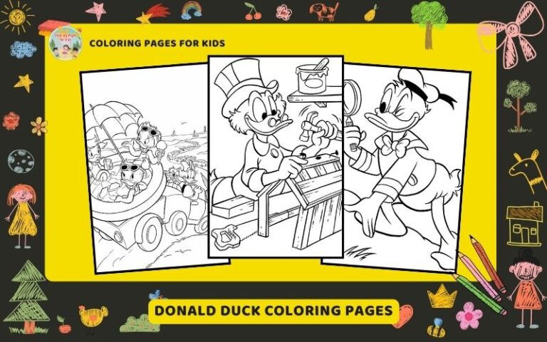 Donald Duck Coloring Pages Featured Image