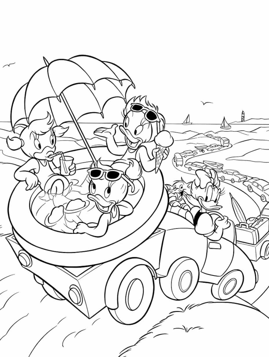 Donald Duck Coloring Pages