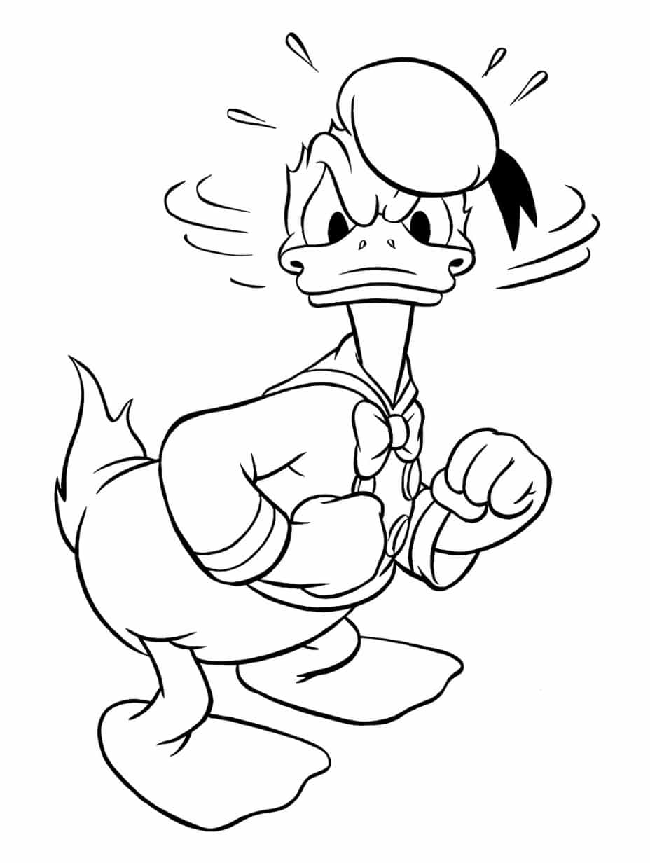 Donald Duck Learning To Count Coloring Pages