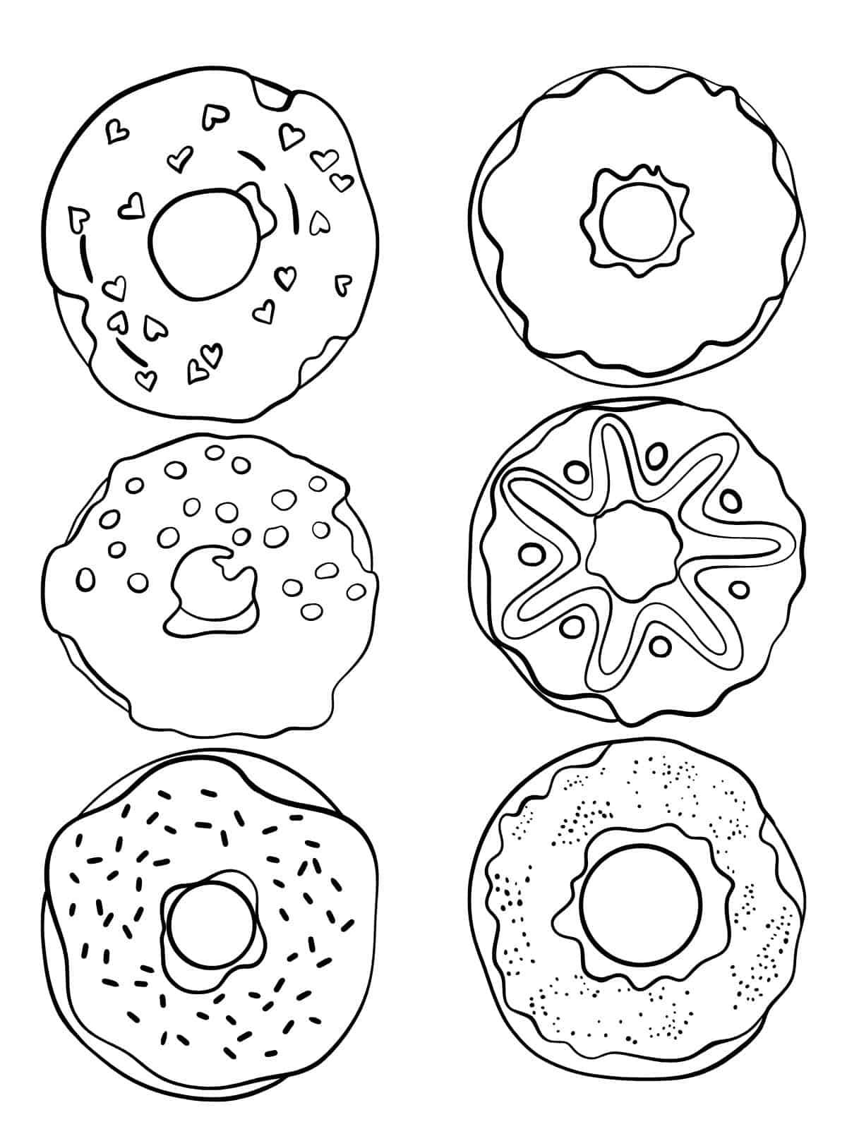 Donut Coloring Pages To Color