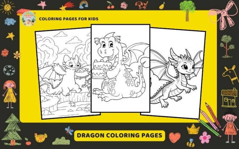 Dragon Coloring Pages Featured Image