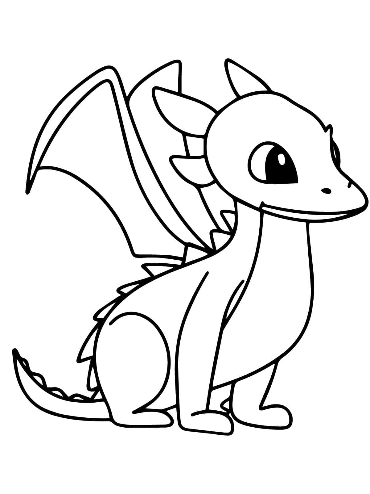 Dragon Flying Over Mountain Coloring Pages