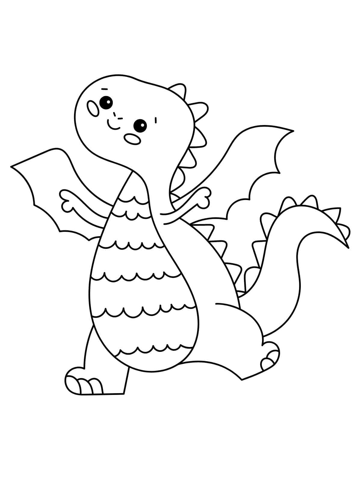 Dragon With Gemstone Coloring Pages