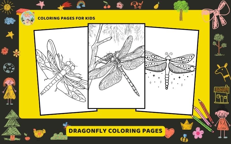 Dragonfly Coloring Pages Featured Image