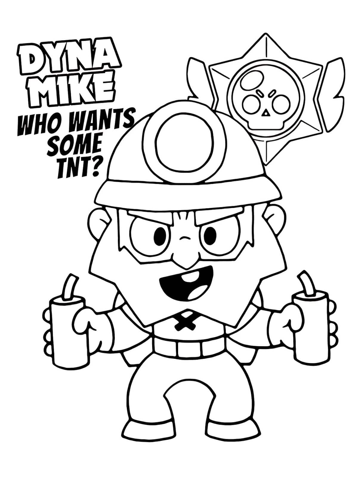 Dyna Mike Brawl Stars Coloring Pages