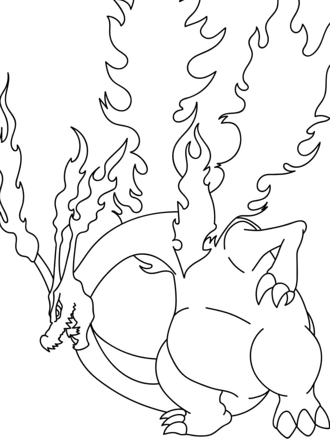 30 Fun Charizard Coloring Pages For Kids 🎨🔥 - Coloringpagesforkids.net