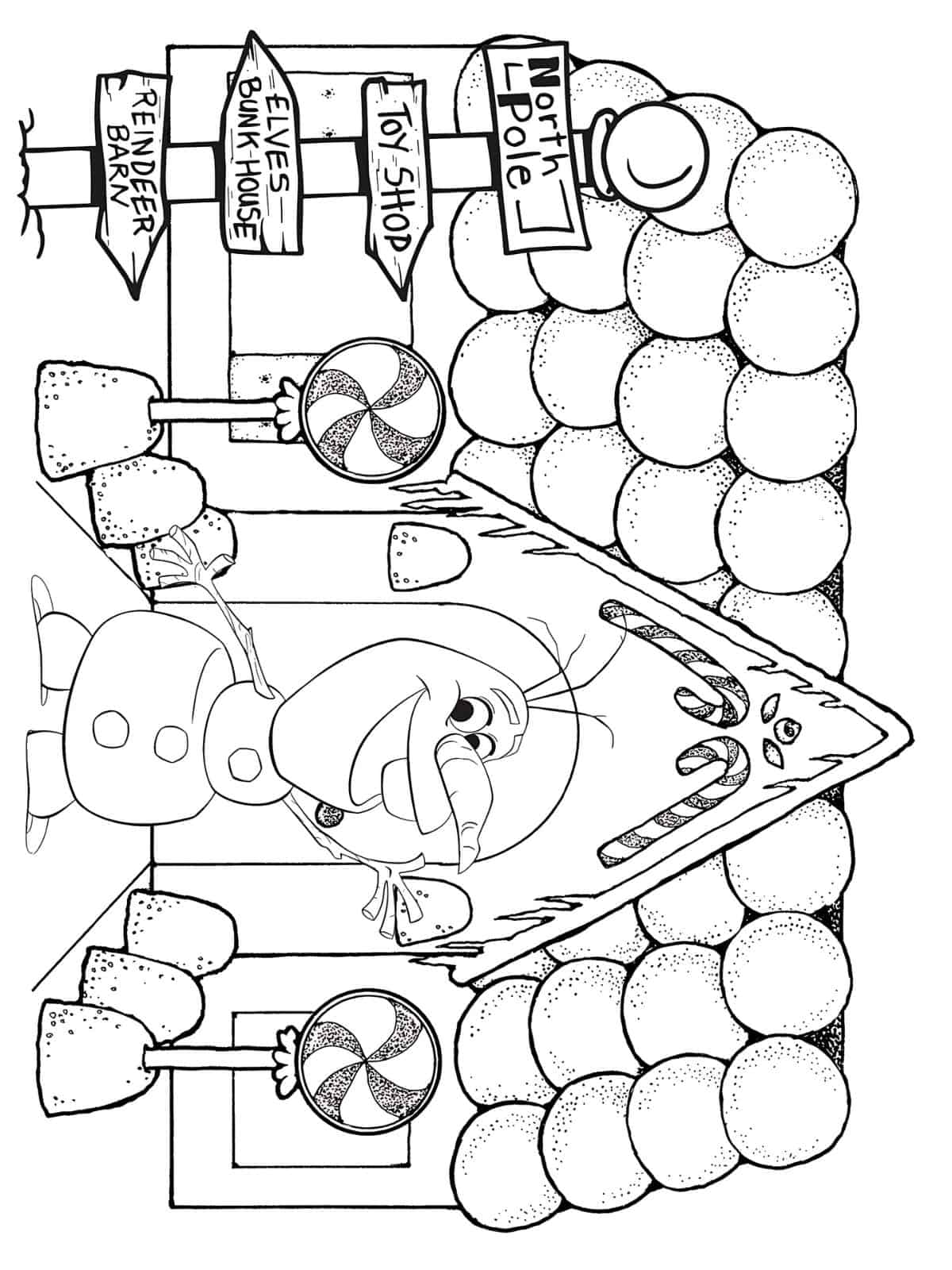 Easy Disney Christmas Coloring Pages