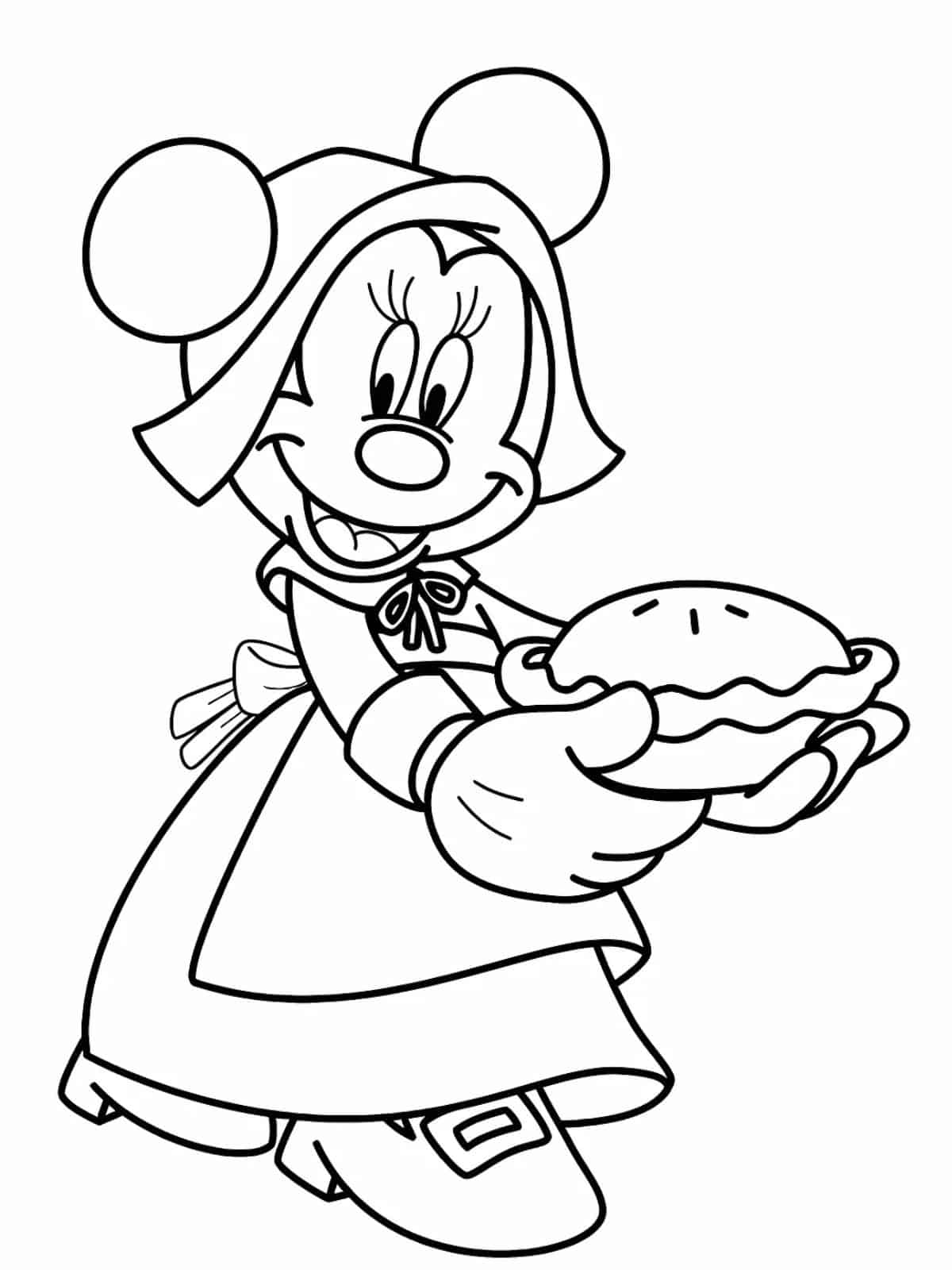 Easy Disney Thanksgiving Coloring Pages