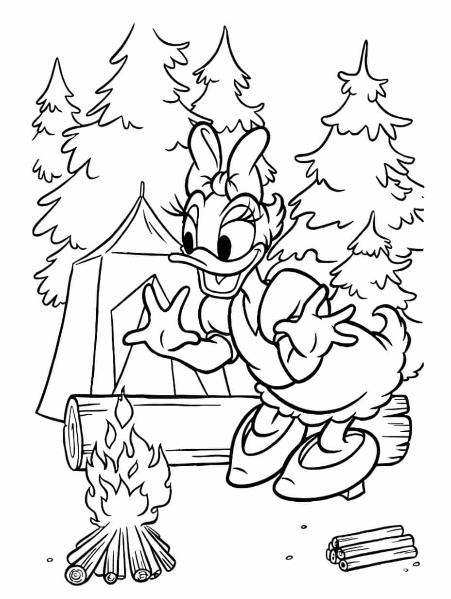 Easy Donald Duck Coloring Pages For Toddlers