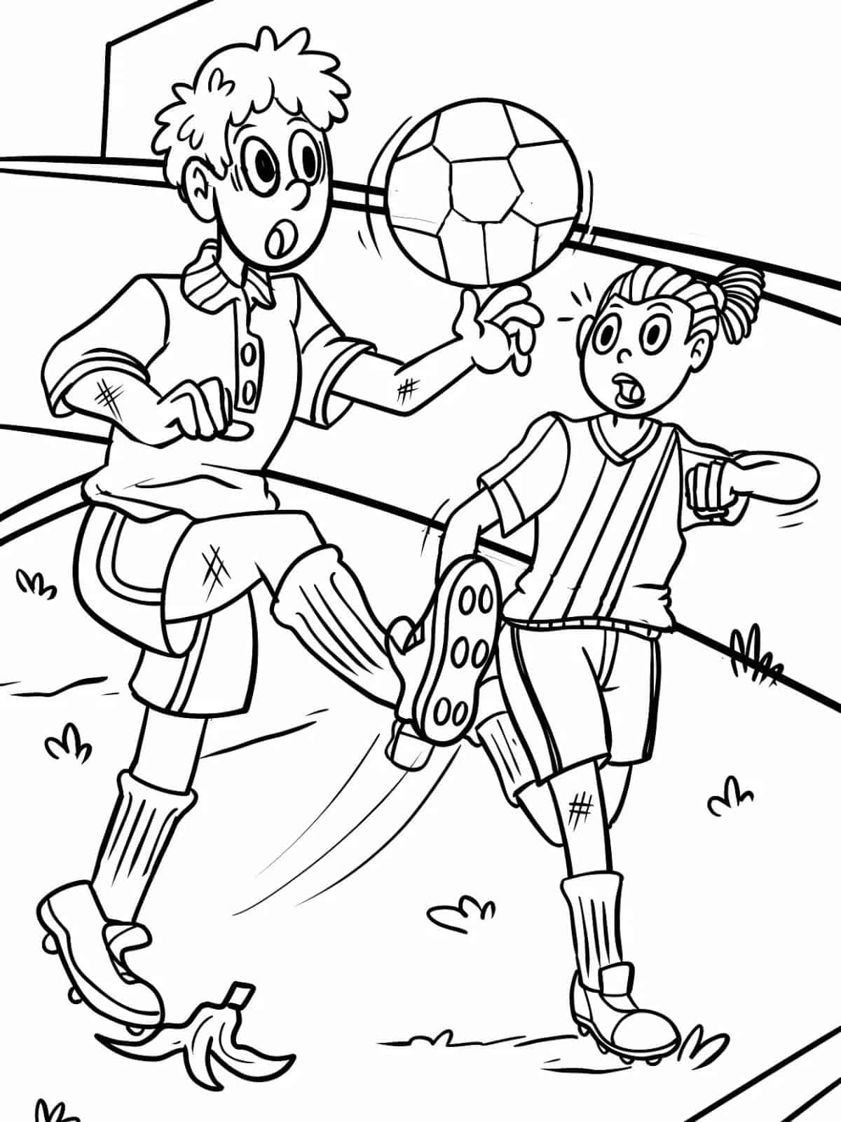 Easy Football Coloring Pages For Kids