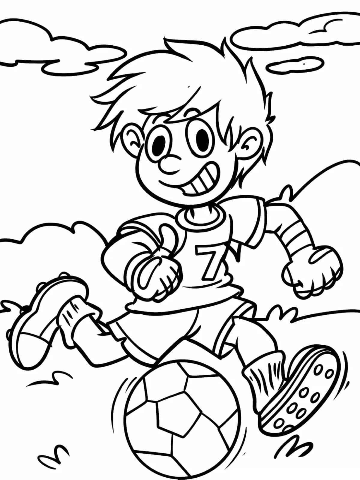 Easy Football Coloring Pages