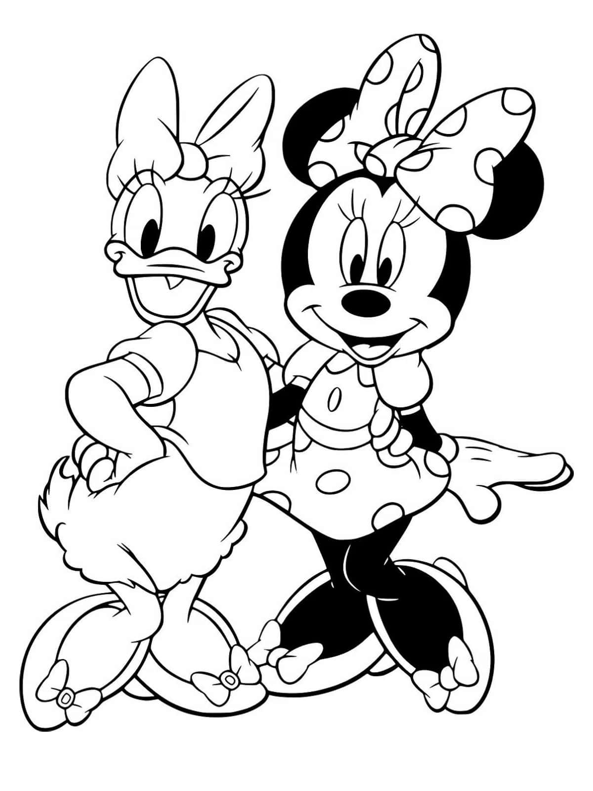 Easy Minnie Mouse Coloring Pages