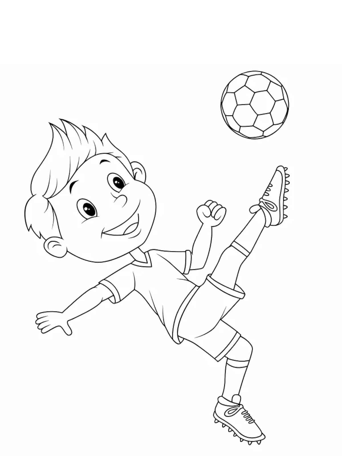 Easy Soccer Coloring Pages