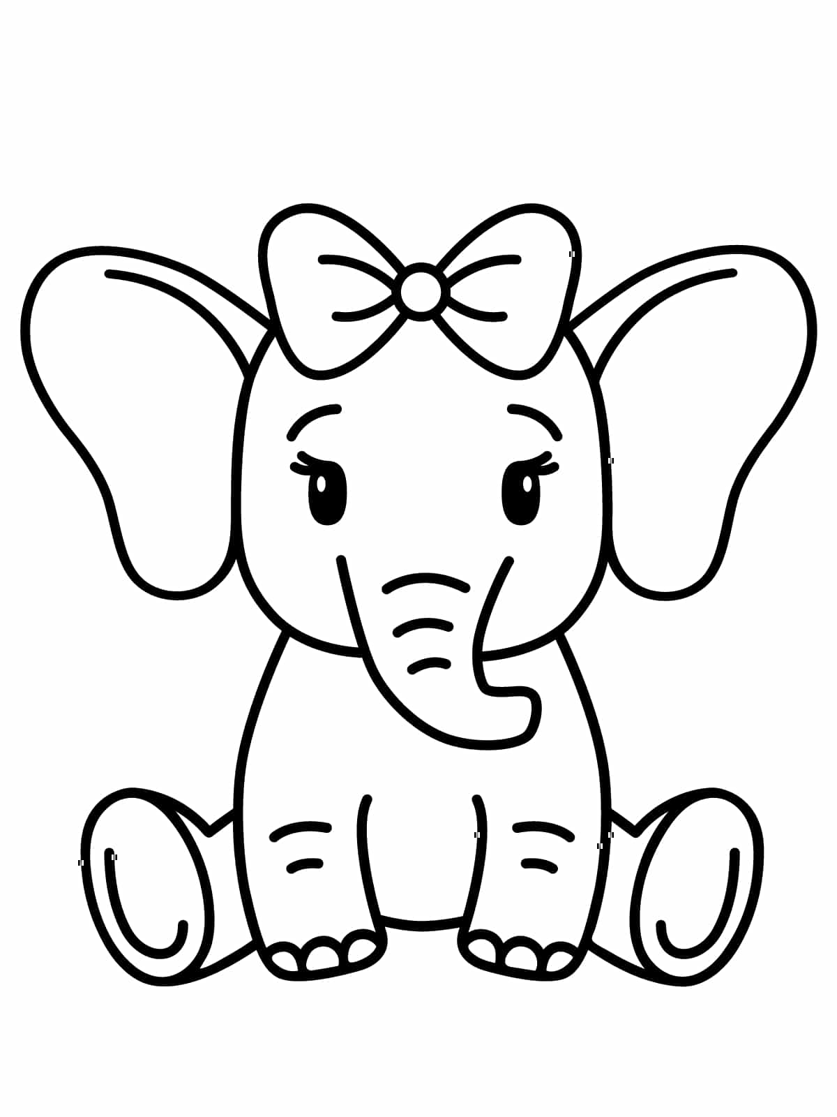 Elephant In Mud Coloring Page