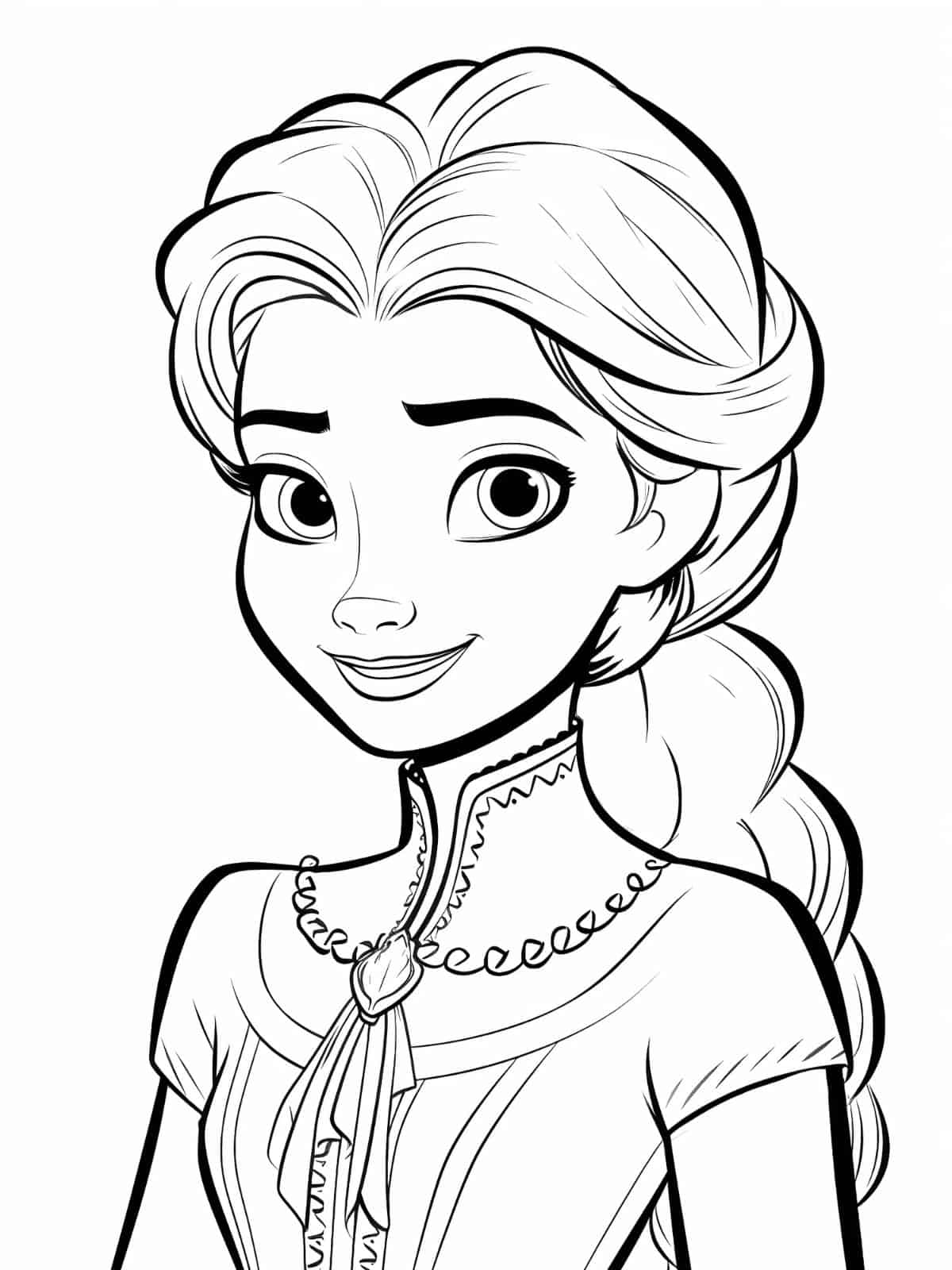 Elsa Making Snowflakes Coloring Pages