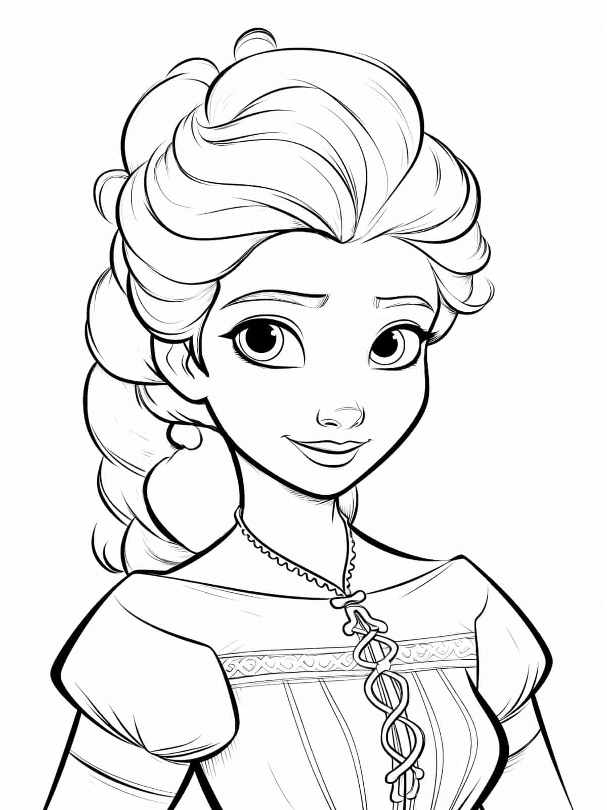 Elsa Playing With Snow Coloring Pages