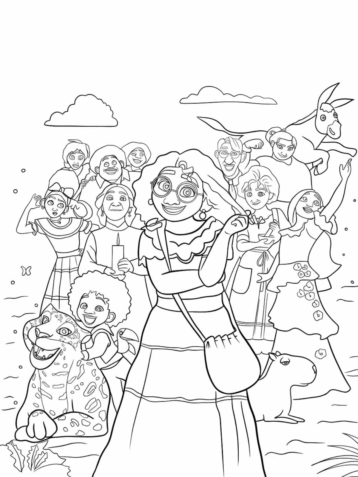 Encanto Family Unity Coloring Page