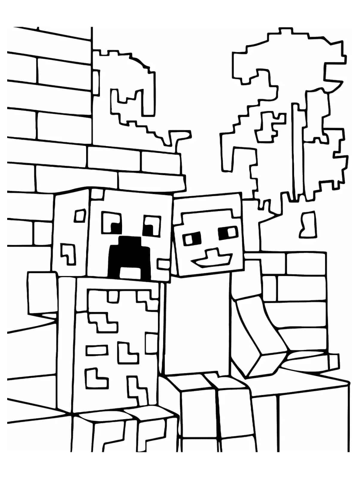 Enderman Minecraft Coloring Page