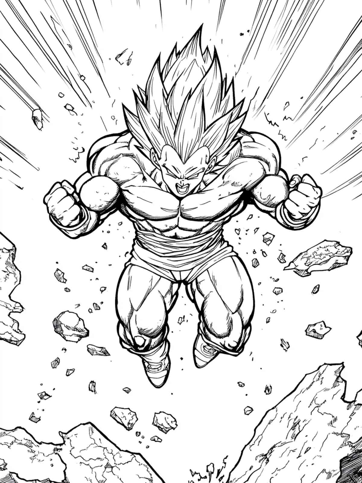 Epic Battles In Dragon Ball Z Coloring Page