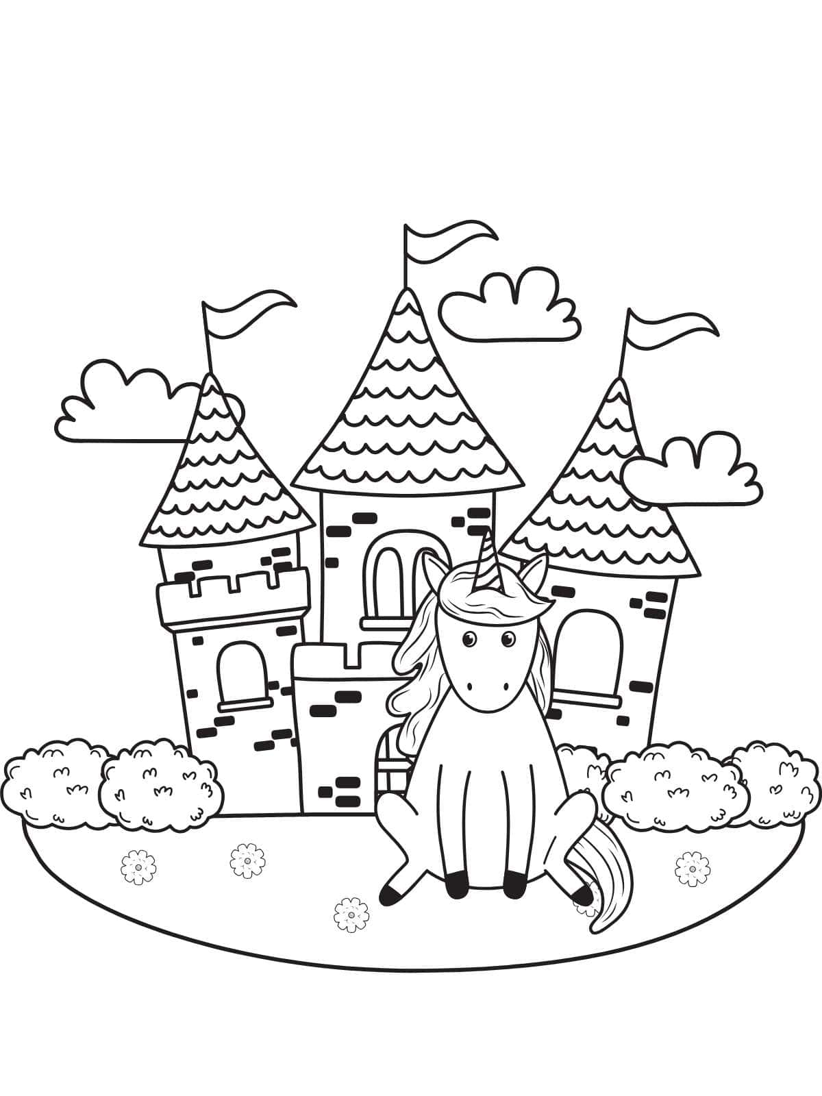 Fairy Unicorn Coloring Pages