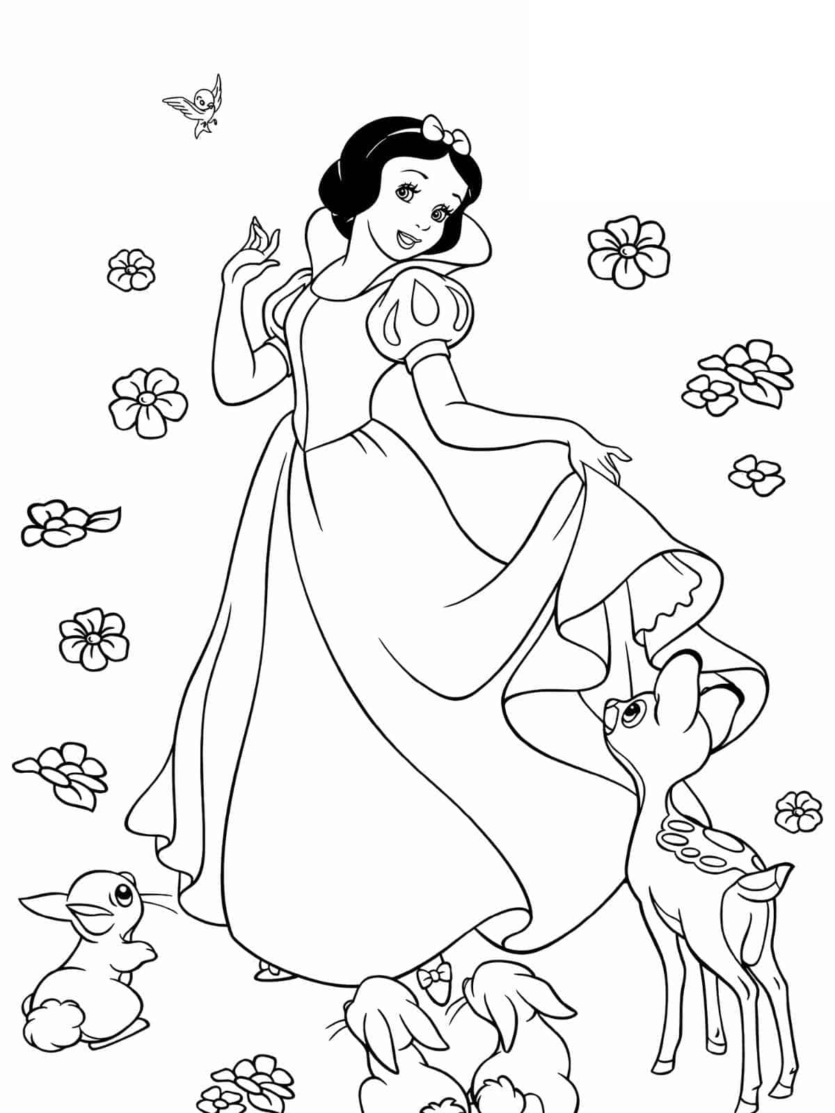 Fairytale Snow White Coloring Pages