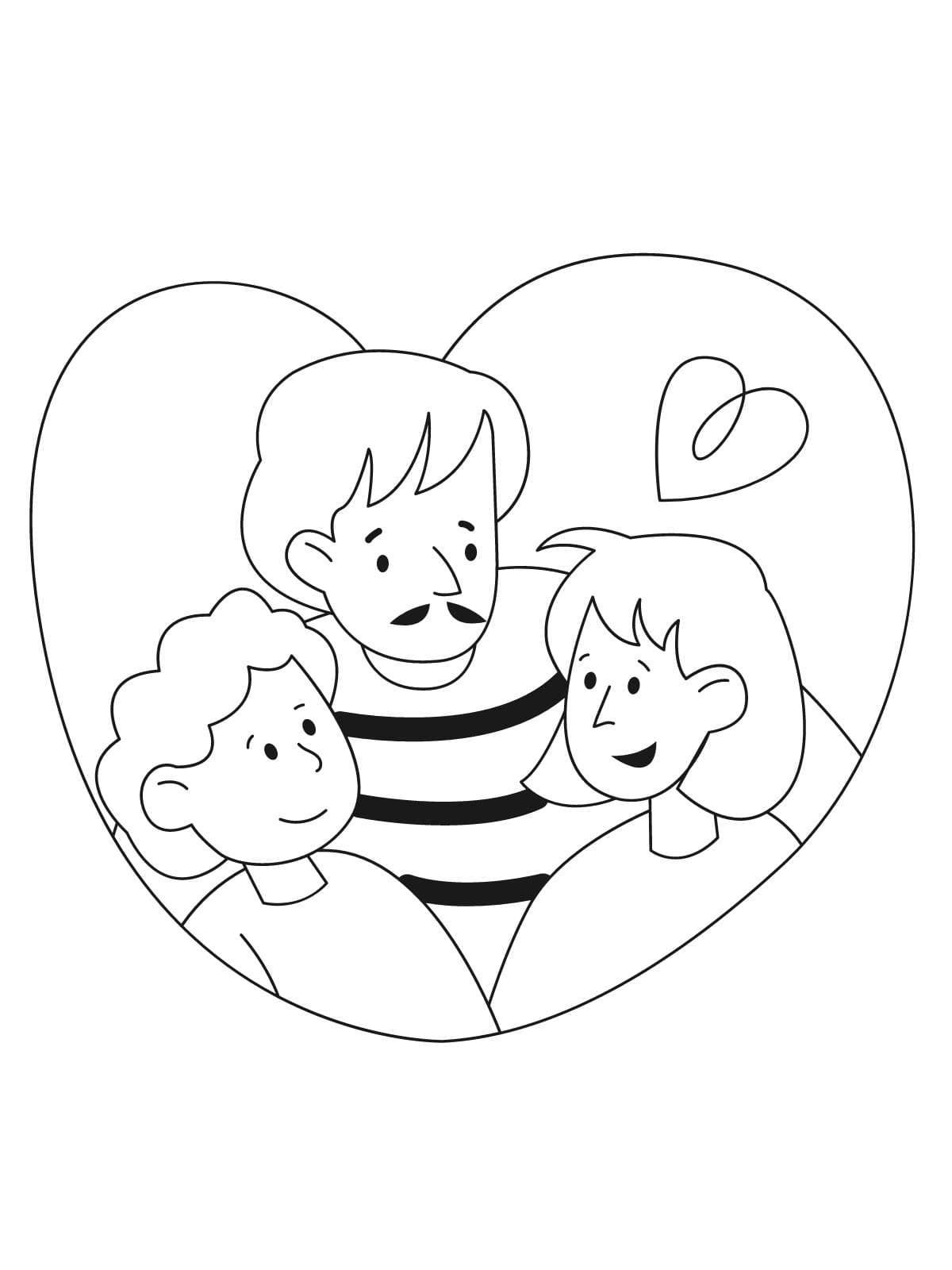 Family Fathers Day Coloring Pages