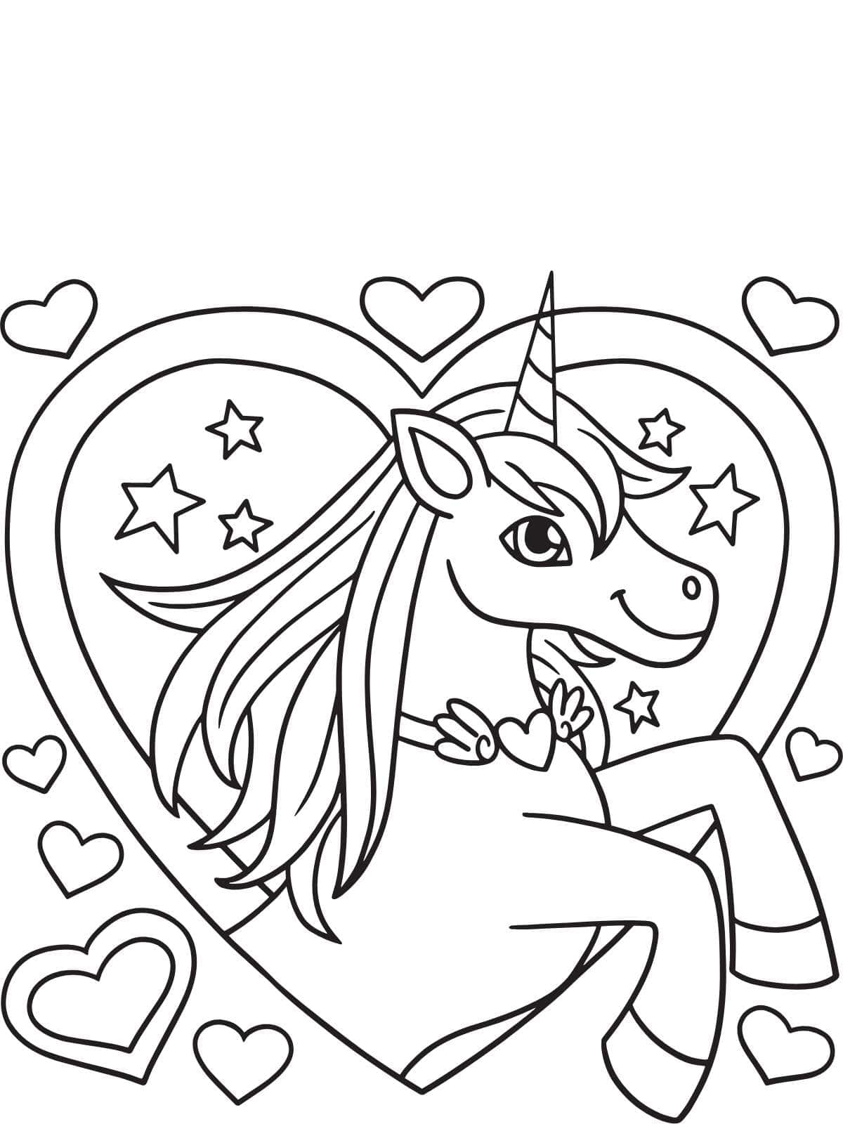 Fantasy Unicorn Coloring Pages