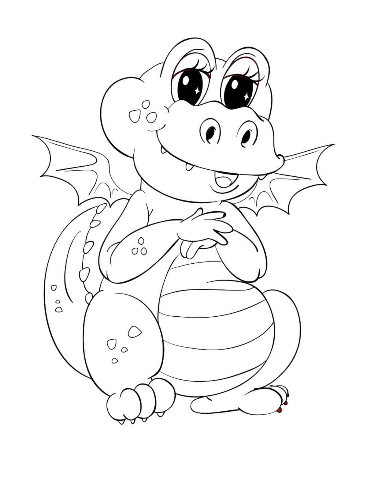 Fat Dragon Coloring Pages