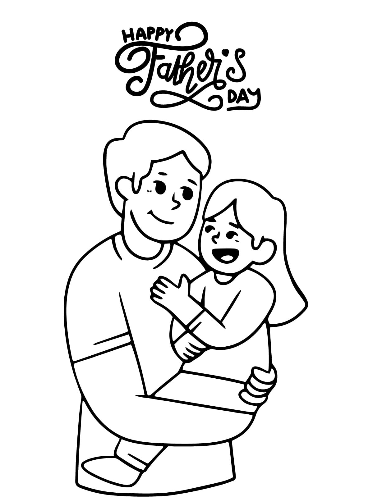 Father And Daughter Coloring Pages To Color