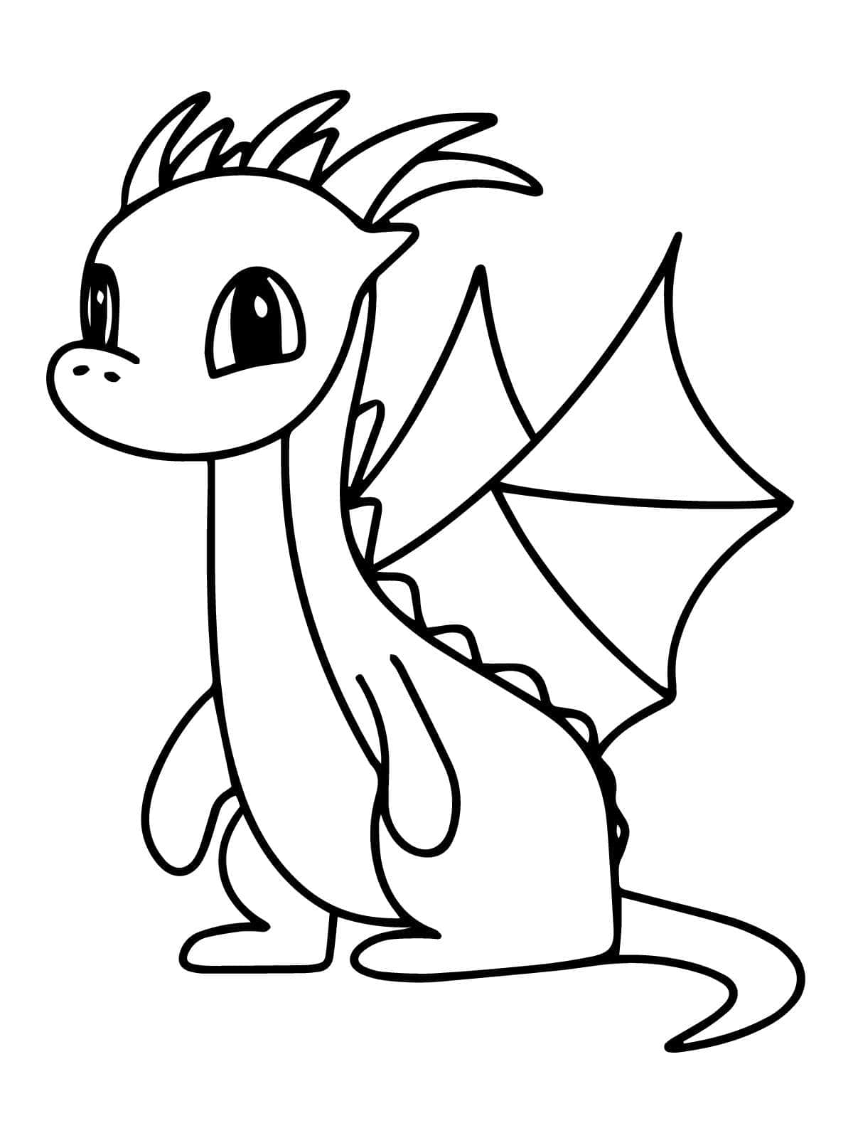 Fire Breathing Dragon Coloring Pages