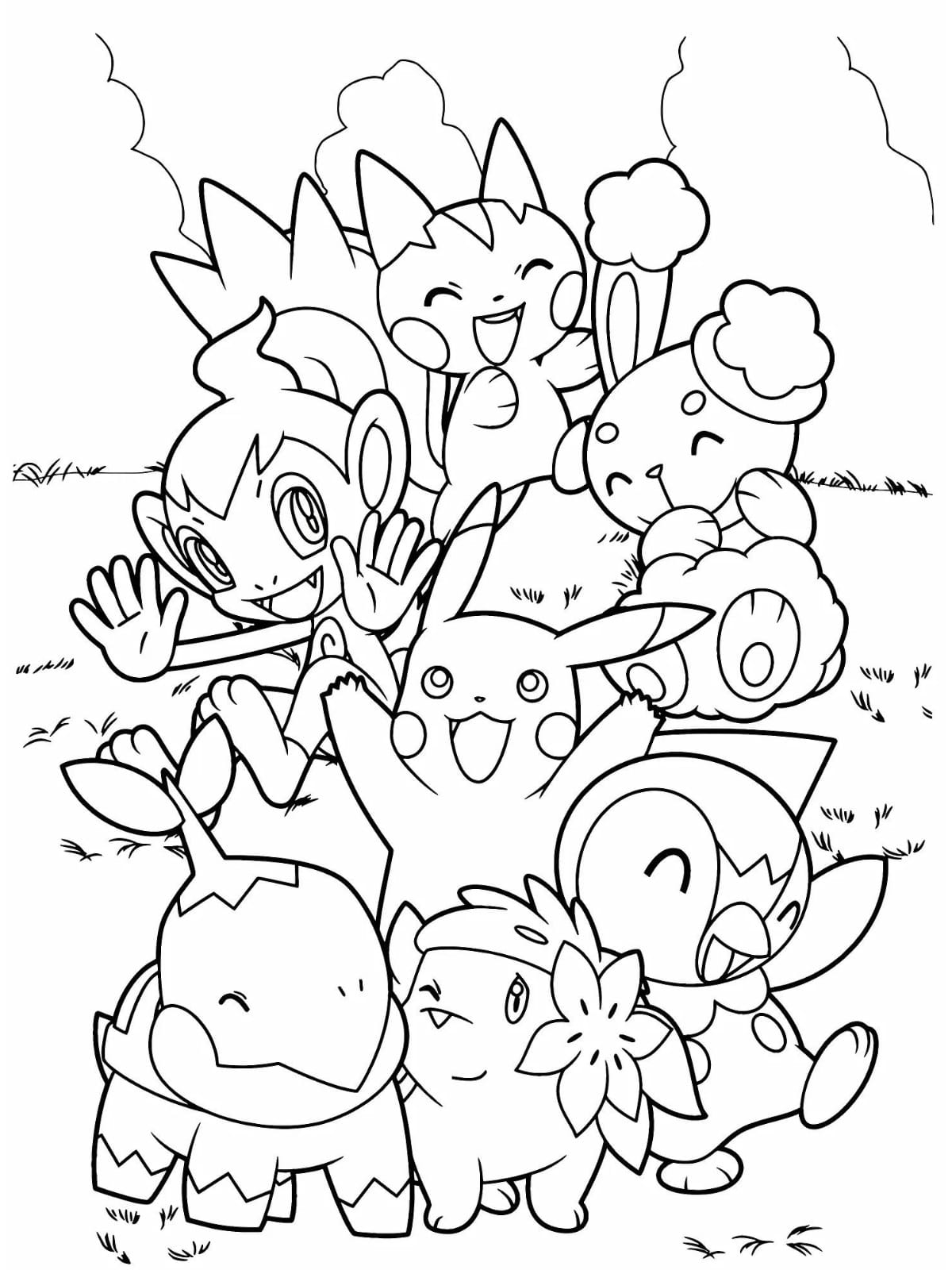 First Grade Pokemon Coloring Pages