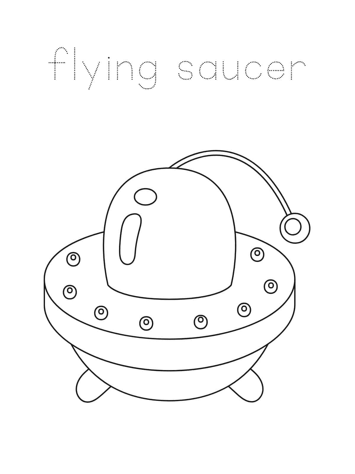 Flying Saucer Coloring Pages