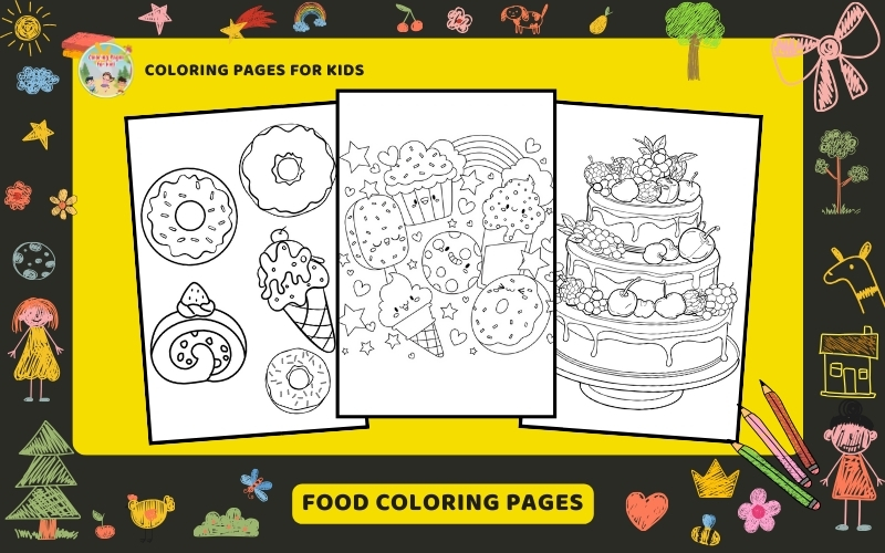 Food Coloring Pages Featured Image